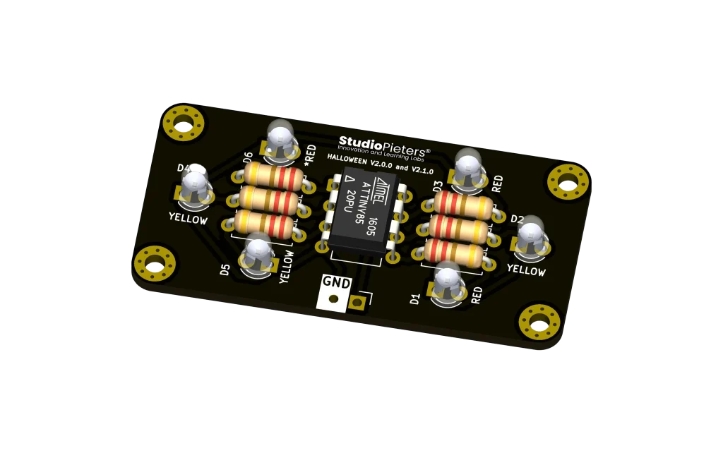 Custom PCB for the V2.0 flickering candle, from the GitHub Gist