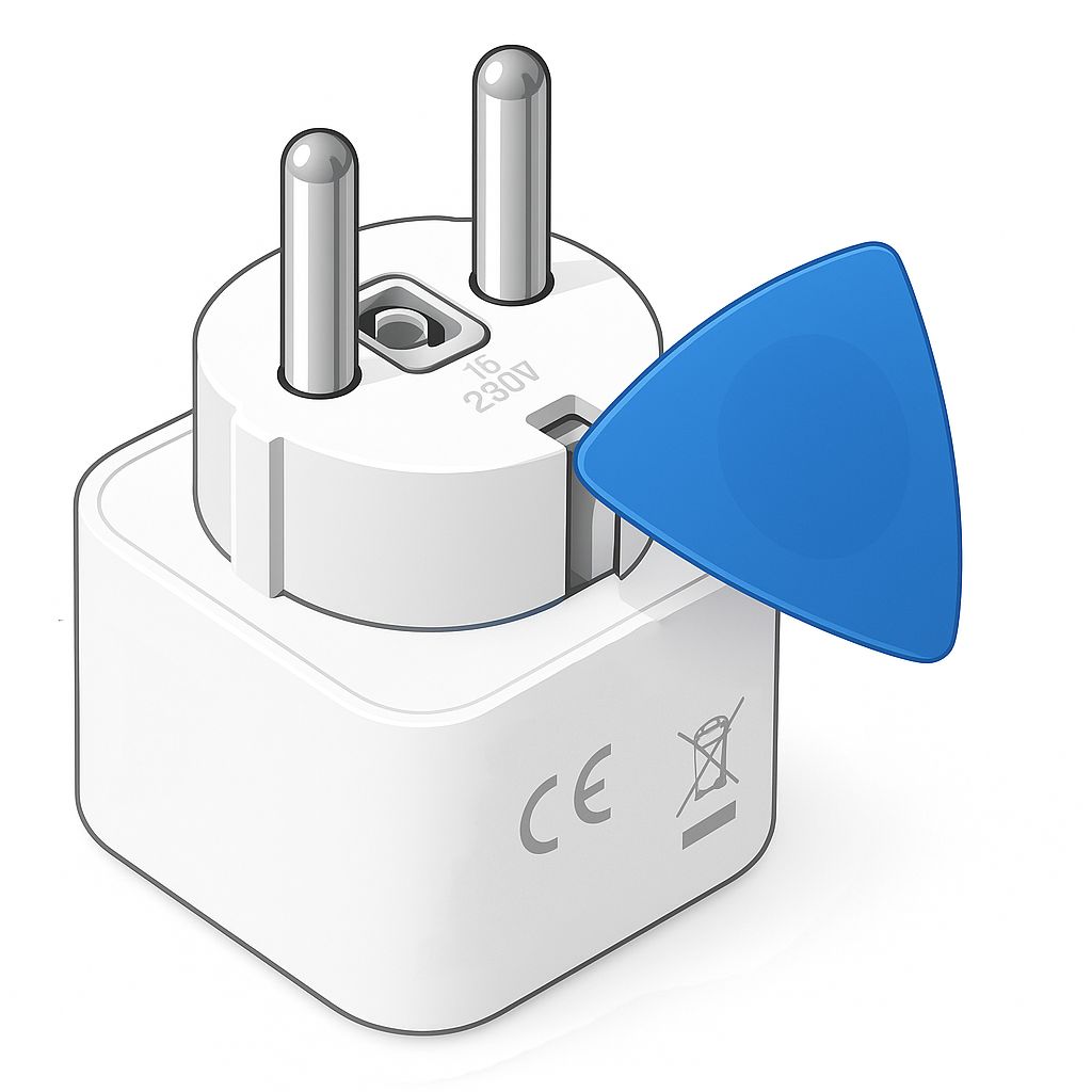 Opening up the smart power plug's enclosure