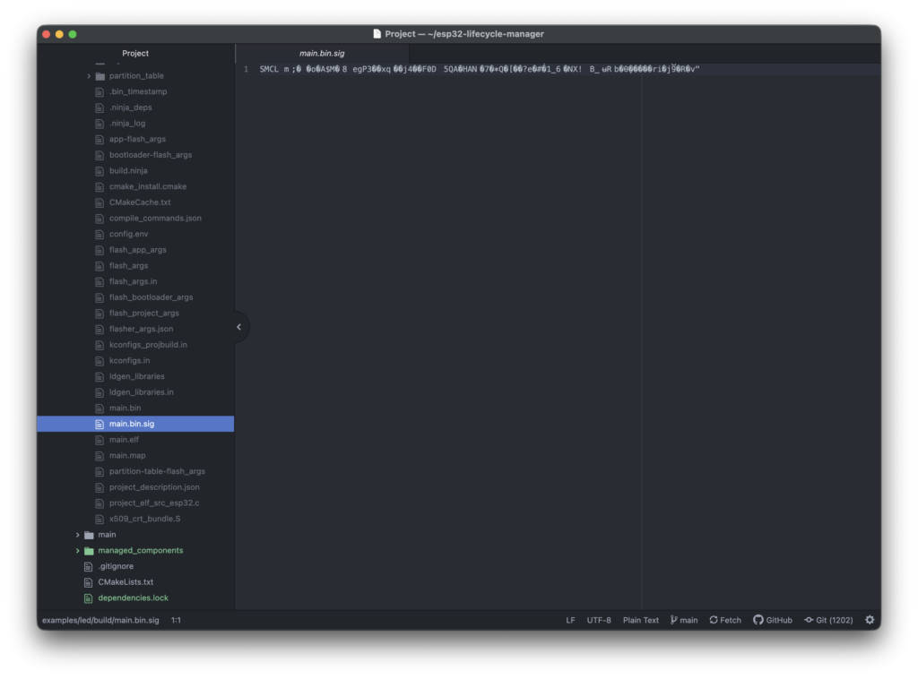 Terminal screenshot after signing, ready to upload the release to GitHub