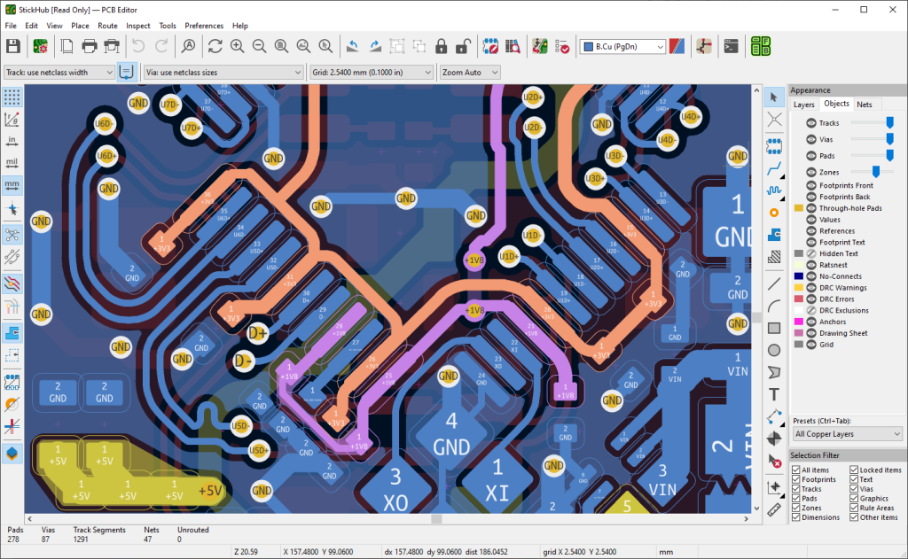 KiCAD 6 - Track width