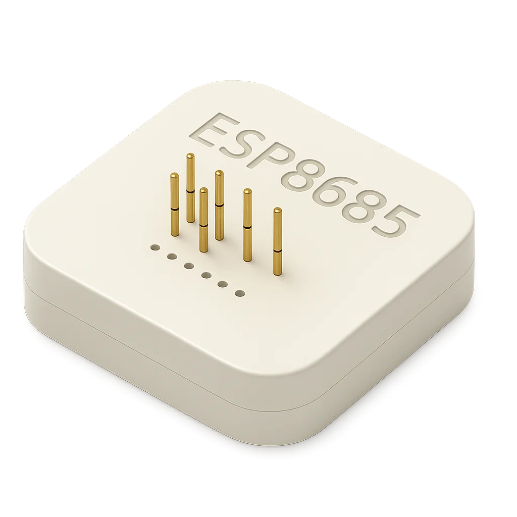 3D-printed magnetic programmer jig for the ESP8685-WROOM-03 module