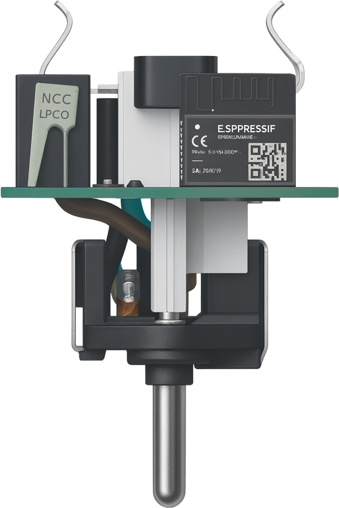 The power plug wired and ready before closing the enclosure