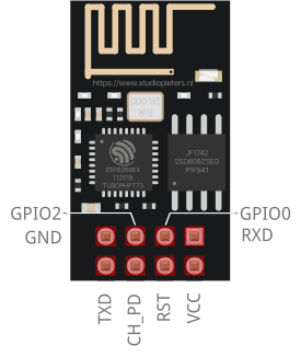 Assembling the ESP8266-01S, relay and buck converter for the HomeKit LED strip