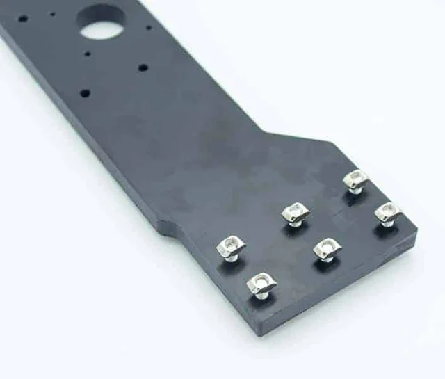 A bakelite plate with T-nuts