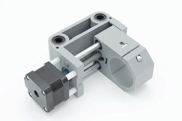 The Z-axis carrier with a stepper motor and the clamp for the spindle