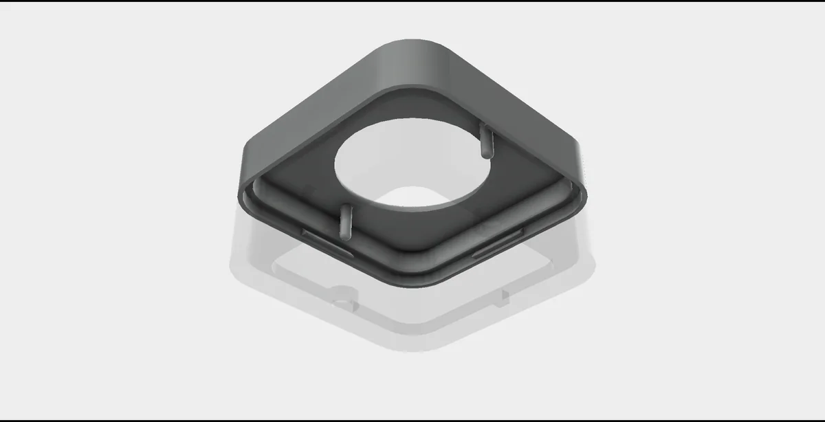 The inner part of the motion sensor housing seen from above