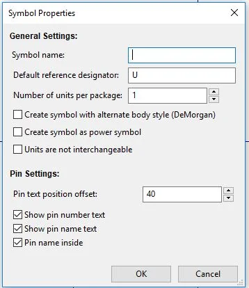 Empty Symbol Properties dialog