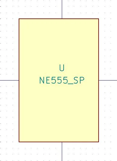 The rectangle filled yellow with the reference U and the name NE555_SP inside
