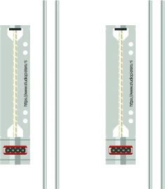 A diagram of two stepper motors with a threaded rod