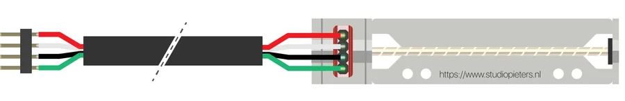 A diagram of the wiring of a stepper motor